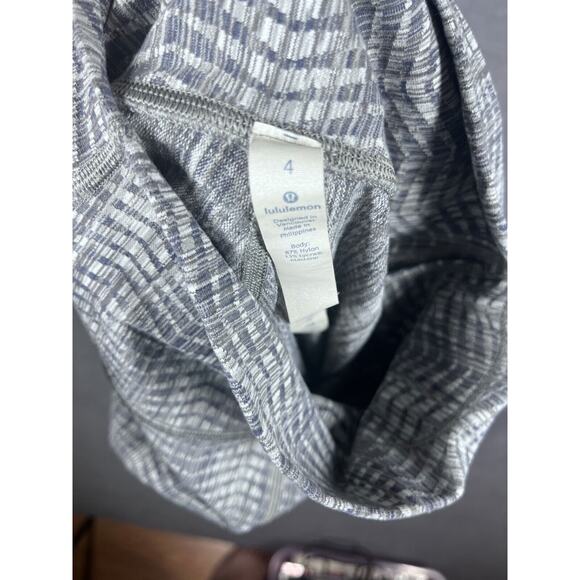 Lululemon Wunder Under Legging Women's 4 Gray Jacquard Elastic Waist Performance - Picture 4 of 8